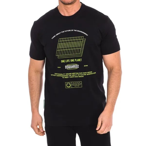 Мужская футболка с коротким рукавом s778gd0068 s24427 Dsquared2, черный