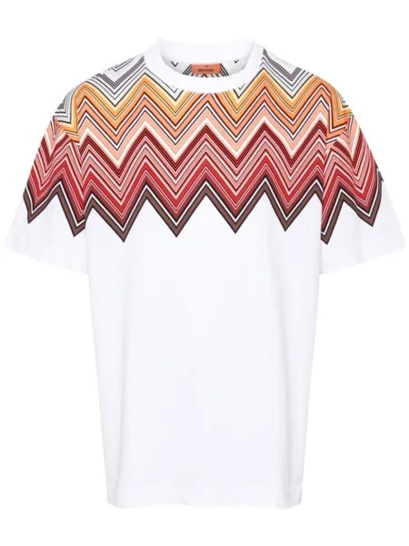 Missoni футболка с узором шеврон, белый