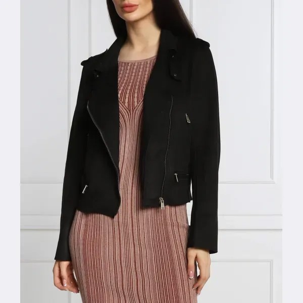 Кожаная куртка Monica стандартного кроя Guess, черный