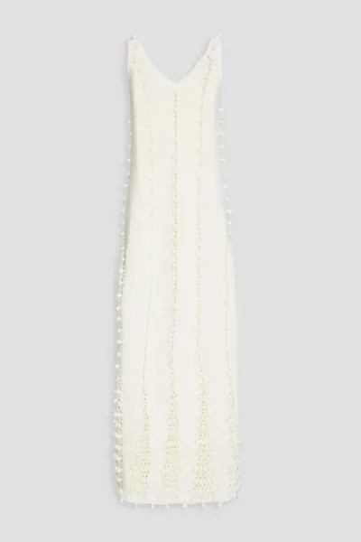 Платье макси крючком из смесового хлопка Remain Birger Christensen, экрю