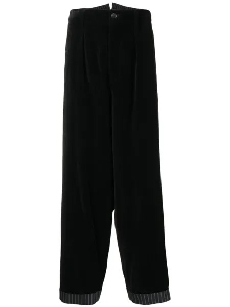 Yohji Yamamoto широкие брюки с завышенной талией, черный