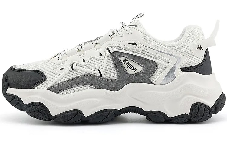 Массивные кроссовки Kappa унисекс, Korean White/Black/Frost Gray-012A