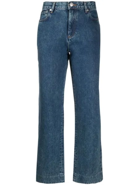 A.P.C. укороченные джинсы прямого кроя, синий