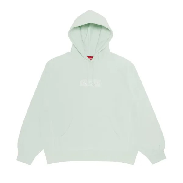 Толстовка Supreme Box Logo Hooded 'Light Green', зеленый