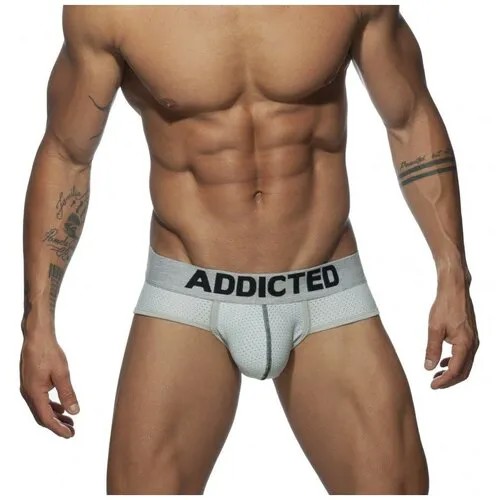 Трусы Addicted, размер S, серебряный, серый
