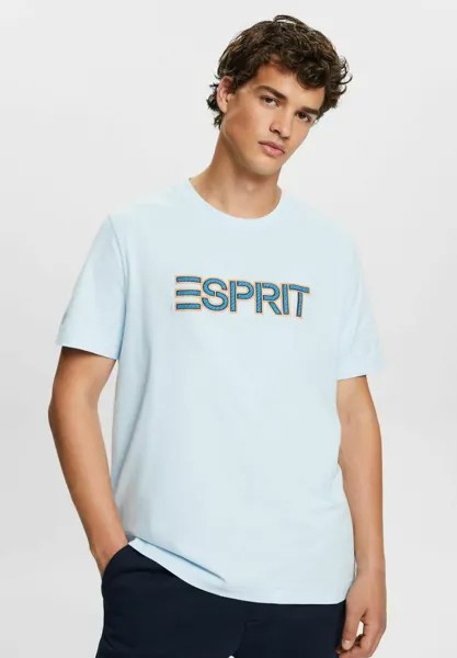 Футболка с принтом LOGO Esprit, цвет pastel blue