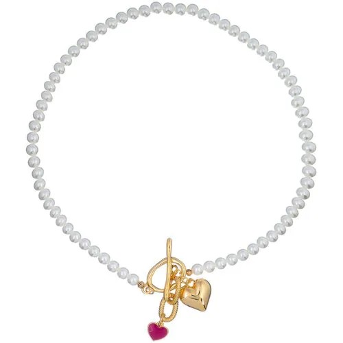 Колье Moon Paris, Kids, с жемчугом и сердцами, MK-23.03-015 золотистый
