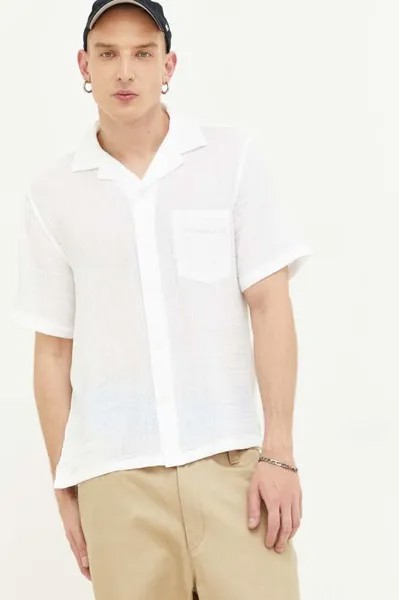 Рубашка из хлопка Abercrombie & Fitch, белый