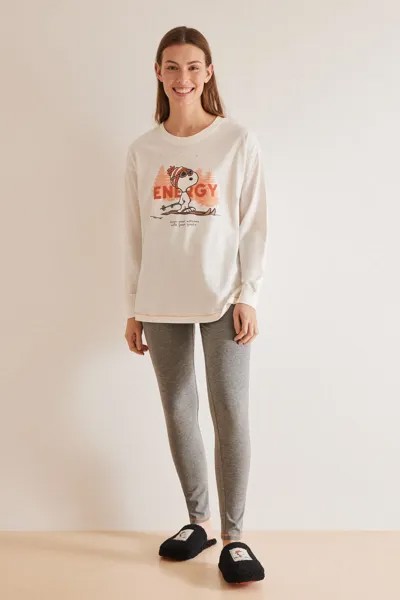 Пижама-леггинсы Snoopy из 100% хлопка Women'secret, белый