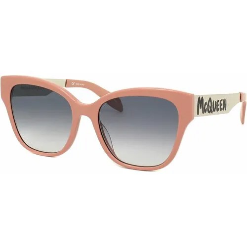Солнцезащитные очки Alexander McQueen, бабочка, оправа: пластик, градиентные, для женщин, розовый