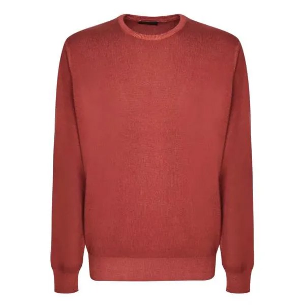 Пулловер round neck pullover Dell'Oglio, коричневый