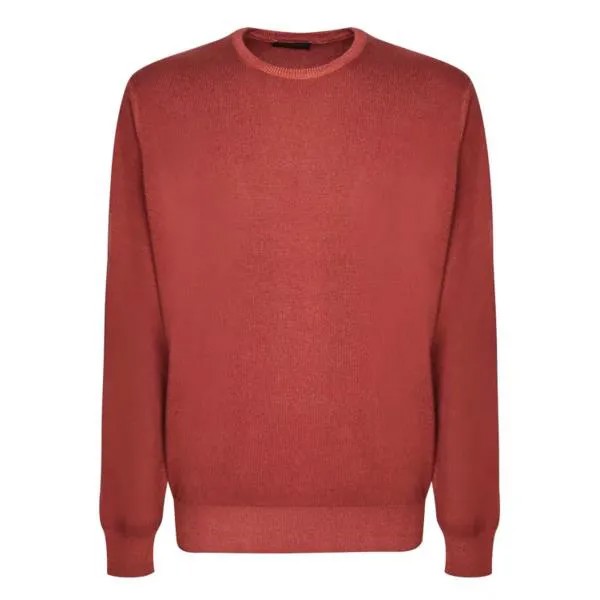 Пулловер round neck pullover Dell'Oglio, коричневый