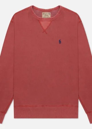 Мужская толстовка Polo Ralph Lauren Garment Dyed Fleece, цвет красный, размер L
