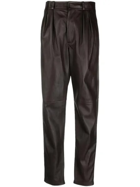 Ralph Lauren Collection кожаные брюки Rogers, коричневый