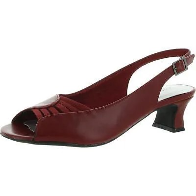 Туфли Easy Street Womens Bliss Red Slingback Heels 5.5 Medium (B,M) BHFO 5892