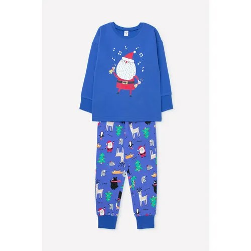 Пижама crockid для девочек, размер 92, синий