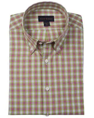 Scott Barber Fine Oxford Tattersall Мужская рубашка