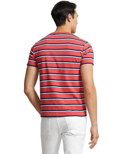 Футболка Polo Ralph Lauren Classic Fit Color-Blocked Jersey T-Shirt, цвет Spring Red Multi