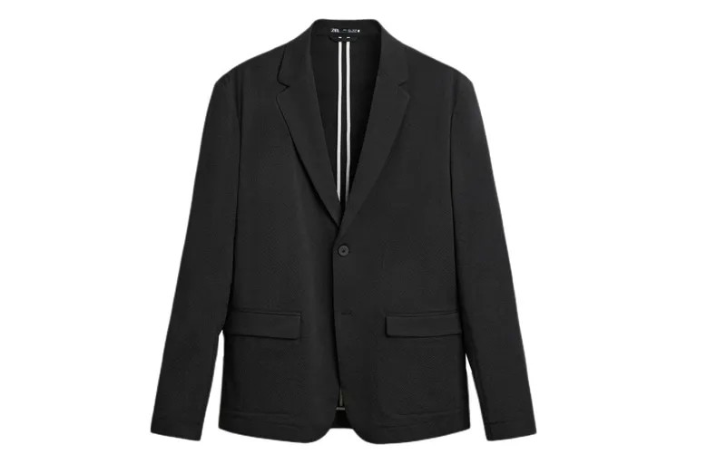 Деловой костюм мужской черный Zara, черный