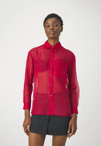 Блуза на пуговицах GLORY MAX&Co., темно-красный