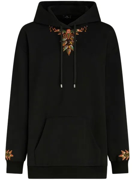 ETRO худи с вышивкой, черный