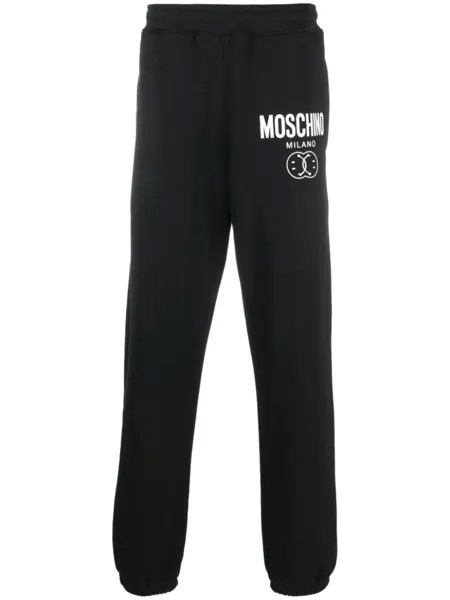 Moschino шорты с графичным принтом, черный