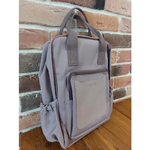 Рюкзак , текстиль, полиэстер, отделение для ноутбука, внутренний карман, регулируемый ремень, фиолетовый