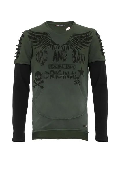 Лонгслив Cipo & Baxx Langarmshirt, хаки