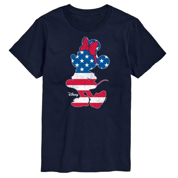 Мужская футболка Disney's Minnie Mouse с изображением флага Америки и графическим рисунком