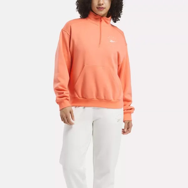 Флисовый топ среднего слоя ID Energy Reebok, коралловый