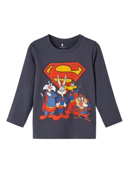Рубашка NAME IT ALVUX LOONEY, ночной синий/голубой