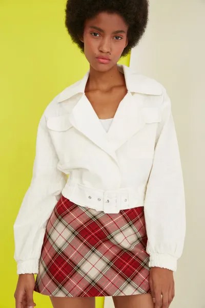 Куртка - Экрю - Oversize Trendyol, экрю