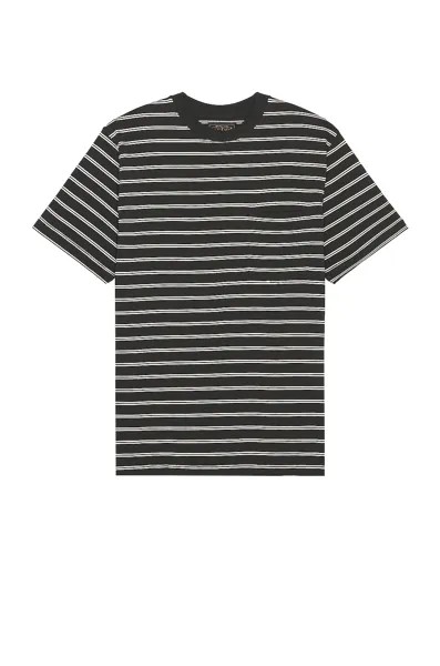 Футболка Beams Plus Multi Stripe Pocket, цвет Cool Grey