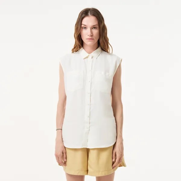 Женская рубашка Lacoste из льна и тенселя