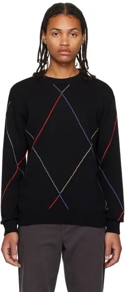 Черный свитер с ромбами PS by Paul Smith