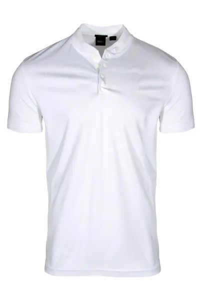 HUGO BOSS Paddy 7 Мужская рубашка с планкой на кнопках белого цвета 50473838 100