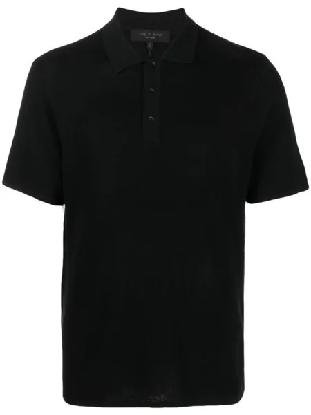 Rag & bone трикотажная рубашка поло, черный