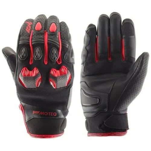 Перчатки Moteq, размер S, черный, красный