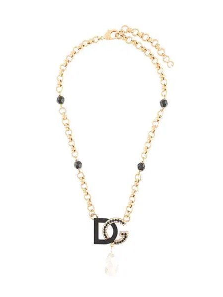 Dolce & Gabbana колье с логотипом DG
