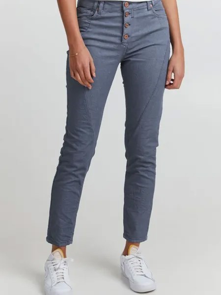 Брюки из ткани пзросита Pulz Jeans, индиго