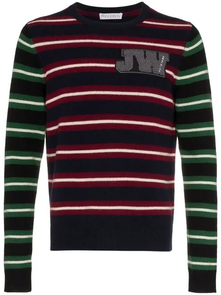 JW Anderson джемпер в полоску с логотипом