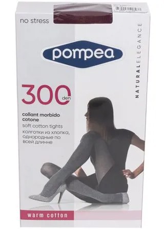 Женские колготки из хлопка 300 den Pompea, DCL COTTON, размер 3, бордо