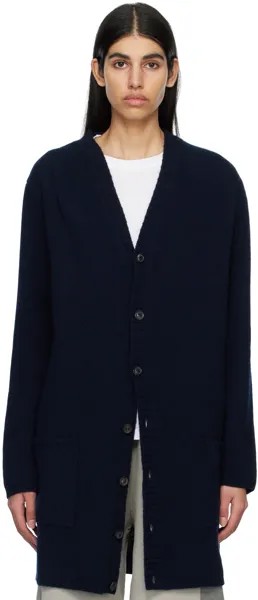 Темно-синий кардиган с накладными карманами Maison Margiela