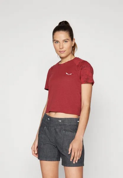 Спортивная футболка LAVAREDO CROP Salewa, цвет syrah