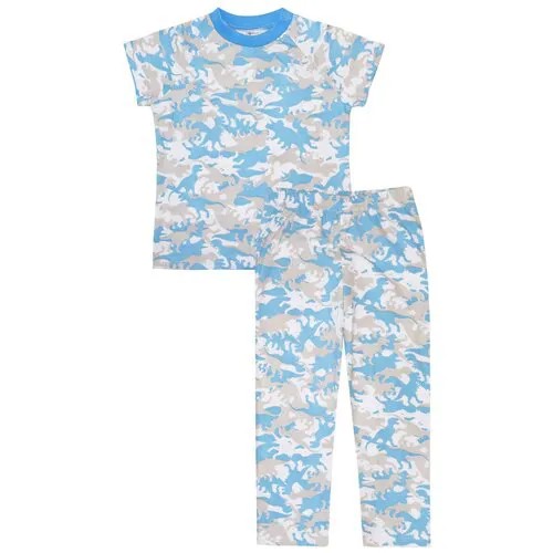 Пижама КотМарКот для мальчиков, брюки, размер 92, голубой, серый