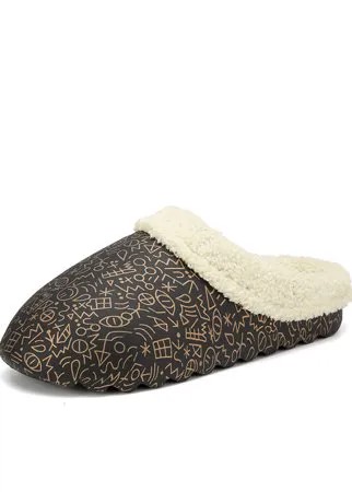 Мужская теплая подкладка Slip On Non Slip Backless Stylish Casual Тапки