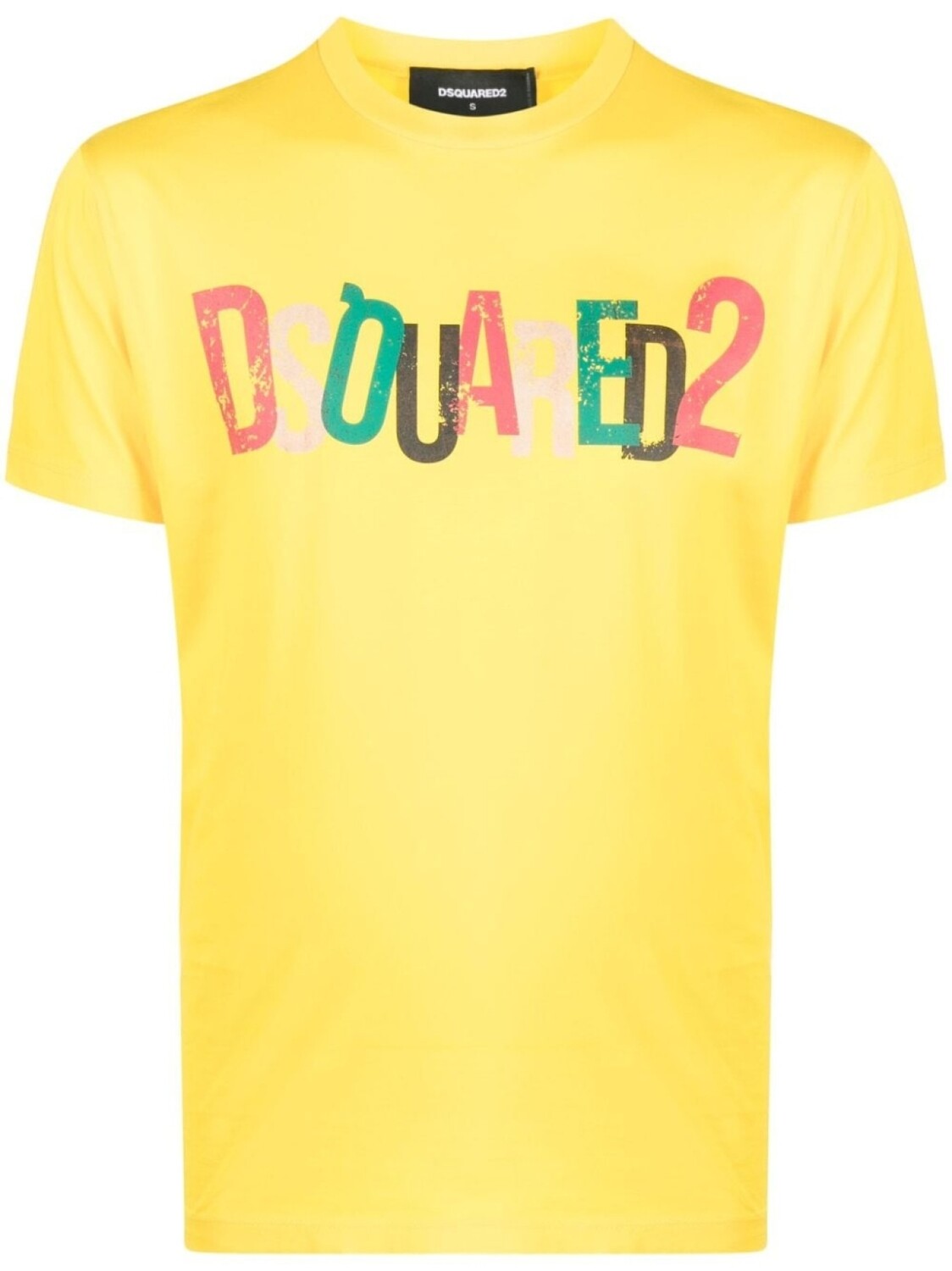 DSQUARED2 футболка с логотипом, желтый