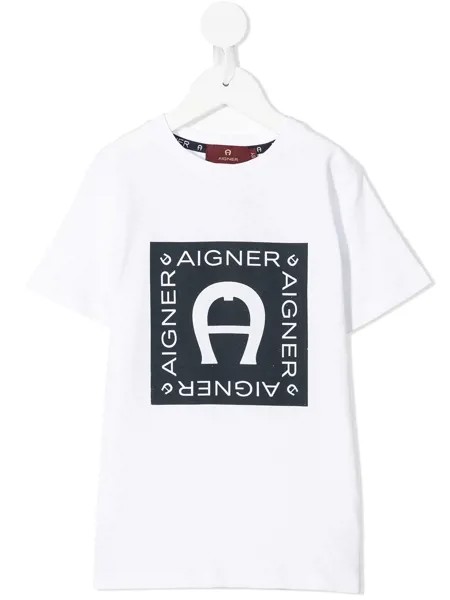 Aigner Kids футболка с логотипом