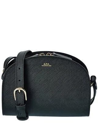 Женская кожаная мини-сумка через плечо APC Demi Lune, черная