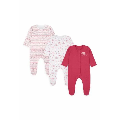 Комбинезон mothercare, комплект из 3 шт., размер 80, розовый